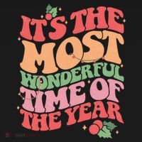 Its The Most Wonderful Time Of The Year Christmas Groovy Women's Hoodie thumb 2