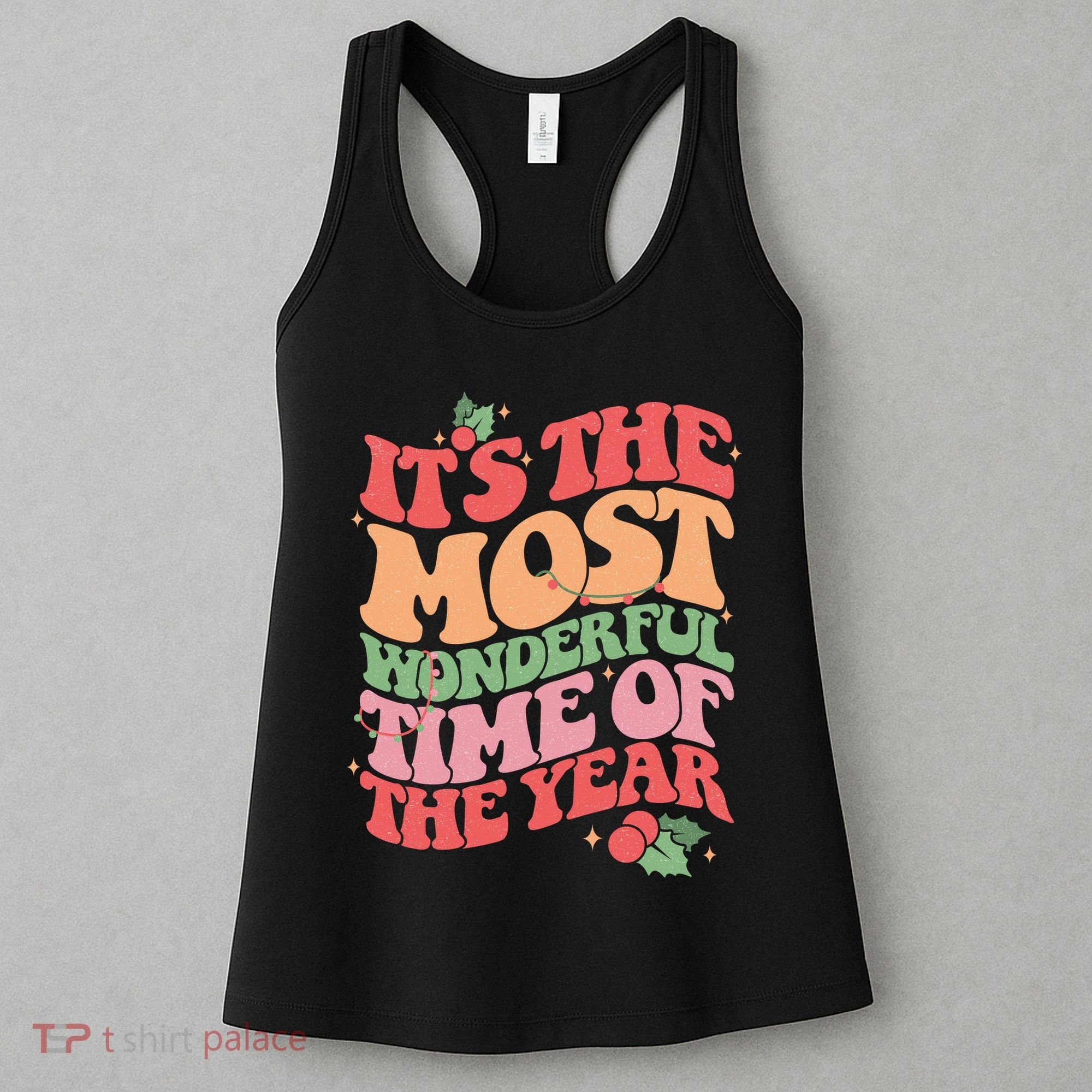 Its The Most Wonderful Time Of The Year Christmas Groovy Women's Tank Top
