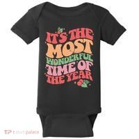 Its The Most Wonderful Time Of The Year Christmas Groovy Baby Bodysuit thumb 0
