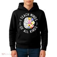 I Teach Minds Of Alll Kinds Special Education Teacher Kids Hoodie thumb 4