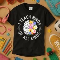 I Teach Minds Of Alll Kinds Special Education Teacher Kids T-Shirt thumb 3