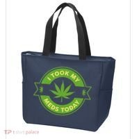 I Took My Meds Today Marijuana Weed Lover Cannabis Funny 420 Tote Bag thumb 3