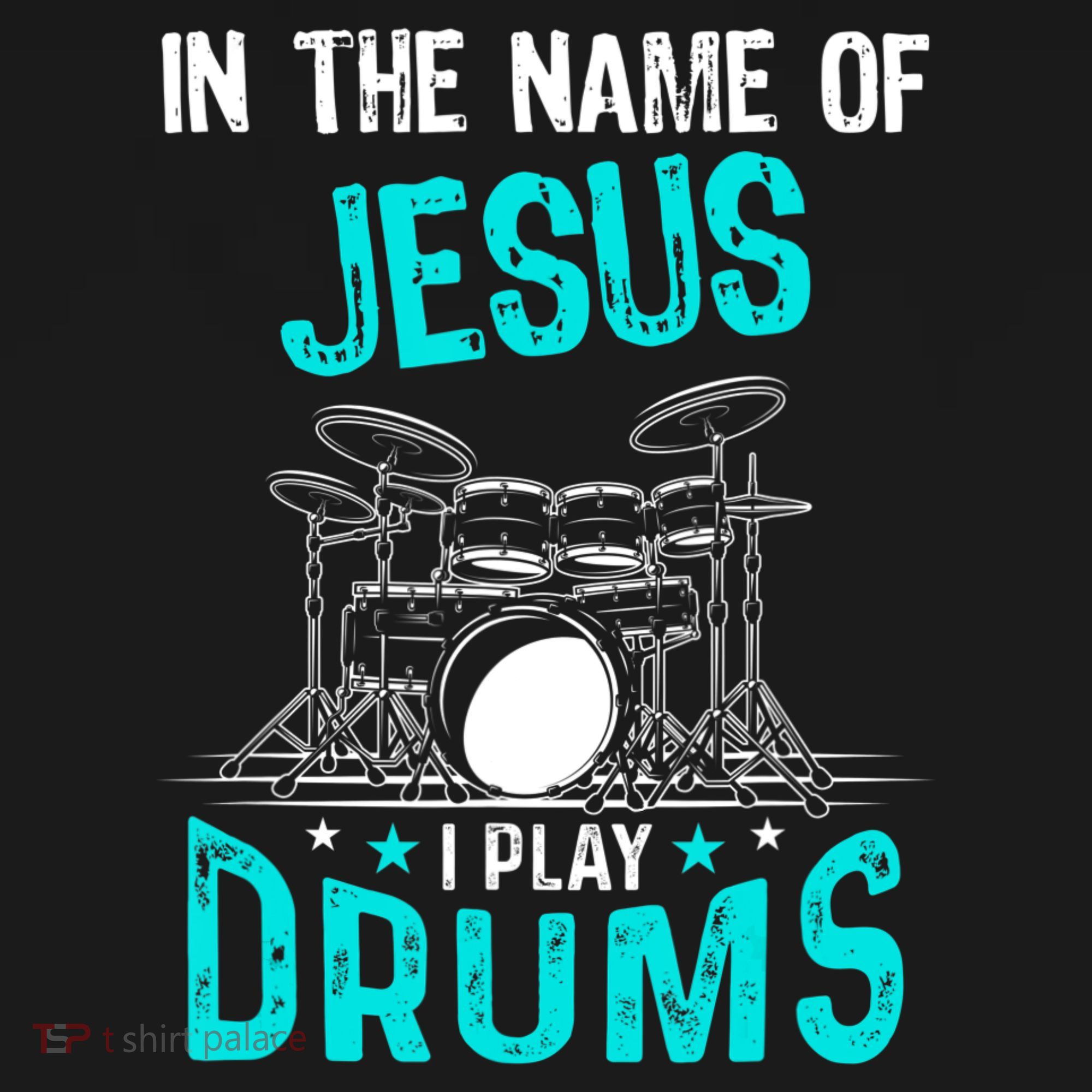 In The Name Of Jesus I Play Drums For Christian Drummer Mousepad