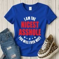 IM The Nicest Asshole YouLl Ever Meet Sarcastic Humor Gift Women's T-Shirt thumb 3