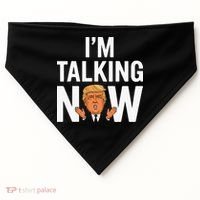 IM Talking Now Trump 2024 President Trump 2024 USA-Made Doggie Bandana thumb 0