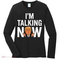 IM Talking Now Trump 2024 President Trump 2024 Women's Long Sleeve Shirt thumb 0