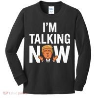 IM Talking Now Trump 2024 President Trump 2024 Kids Long Sleeve Shirt thumb 0