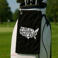 Immigrant T No One Is Illegal On Stolen Land Golf Towel thumb 2