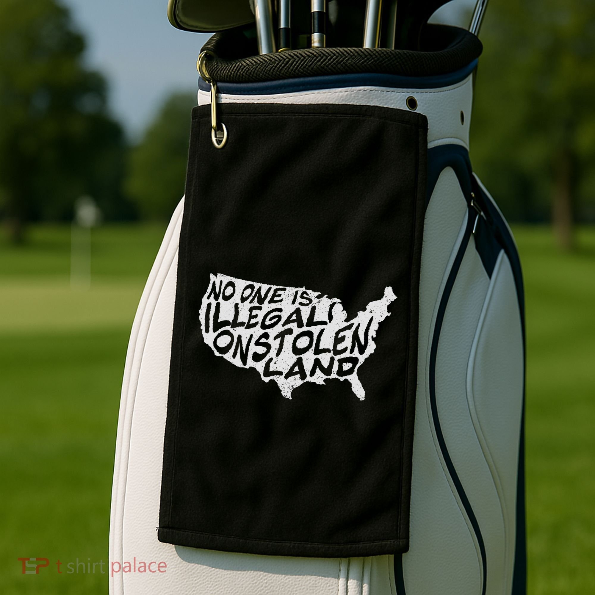 Immigrant T No One Is Illegal On Stolen Land Golf Towel