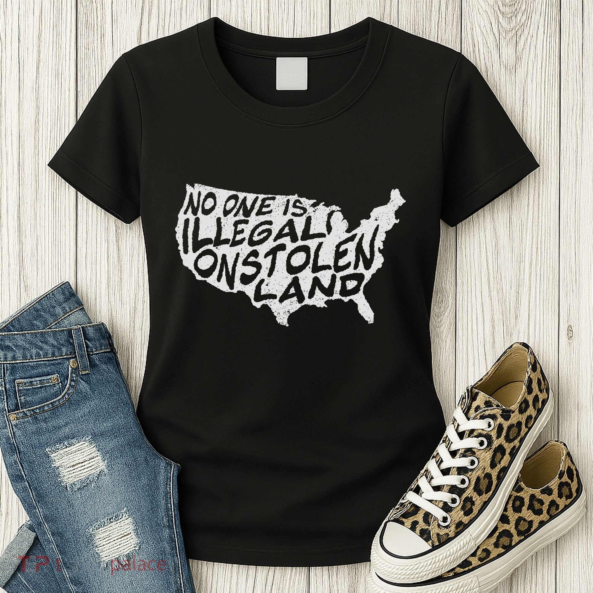 Immigrant T No One Is Illegal On Stolen Land Women's T-Shirt