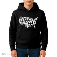 Immigrant T No One Is Illegal On Stolen Land Kids Hoodie thumb 4