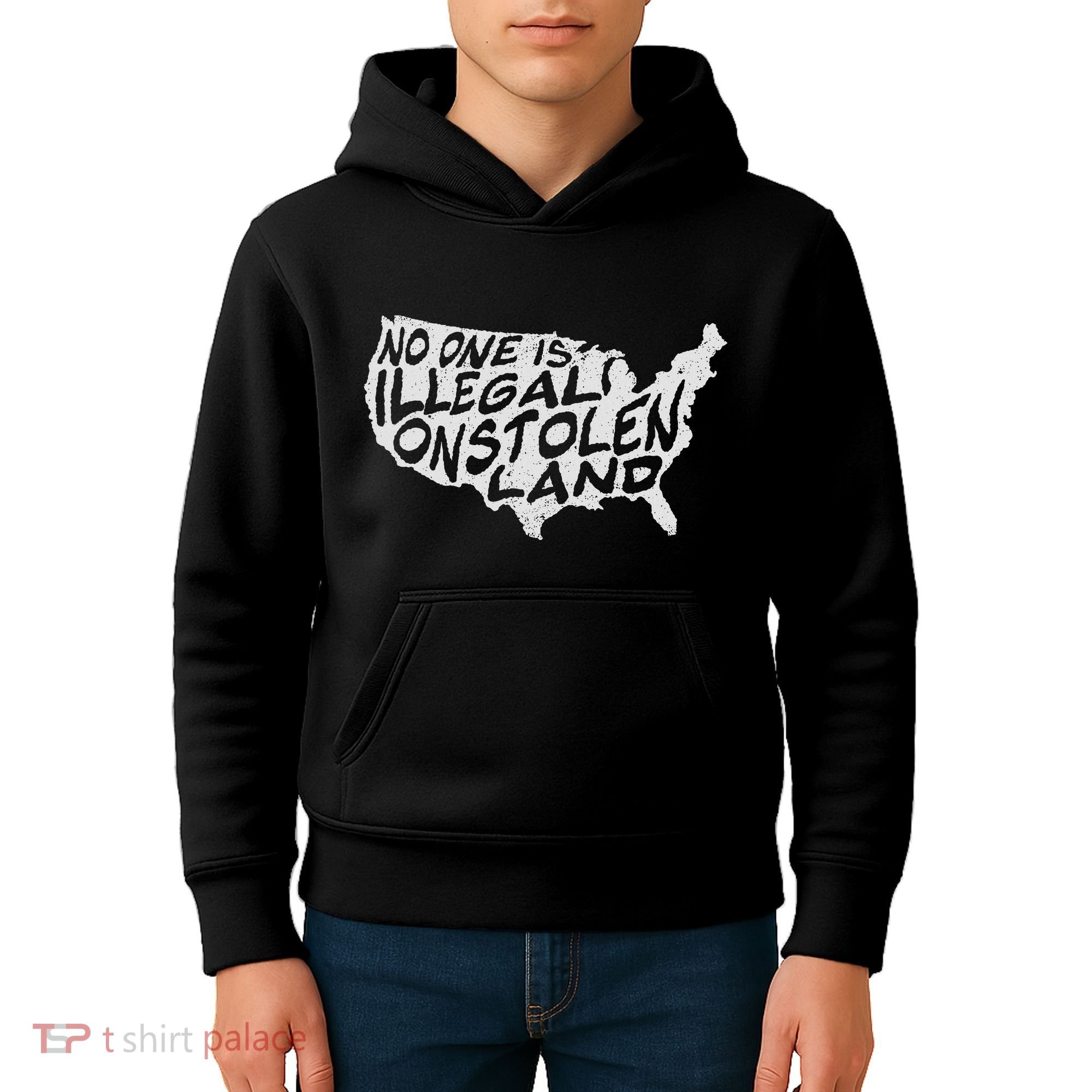 Immigrant T No One Is Illegal On Stolen Land Kids Hoodie