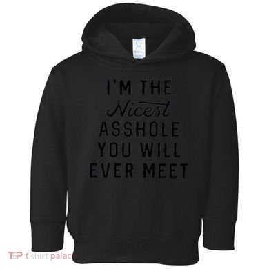 I'm The Nicest Asshole You Will Ever Meet Toddler Hoodie