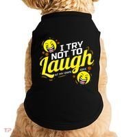 I Try Not To Laugh At My Own Jokes Funny Doggie Tank thumb 0