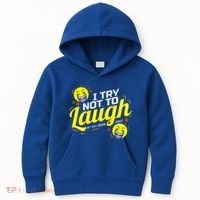 I Try Not To Laugh At My Own Jokes Funny Kids Hoodie thumb 0