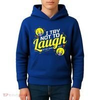I Try Not To Laugh At My Own Jokes Funny Kids Hoodie thumb 4