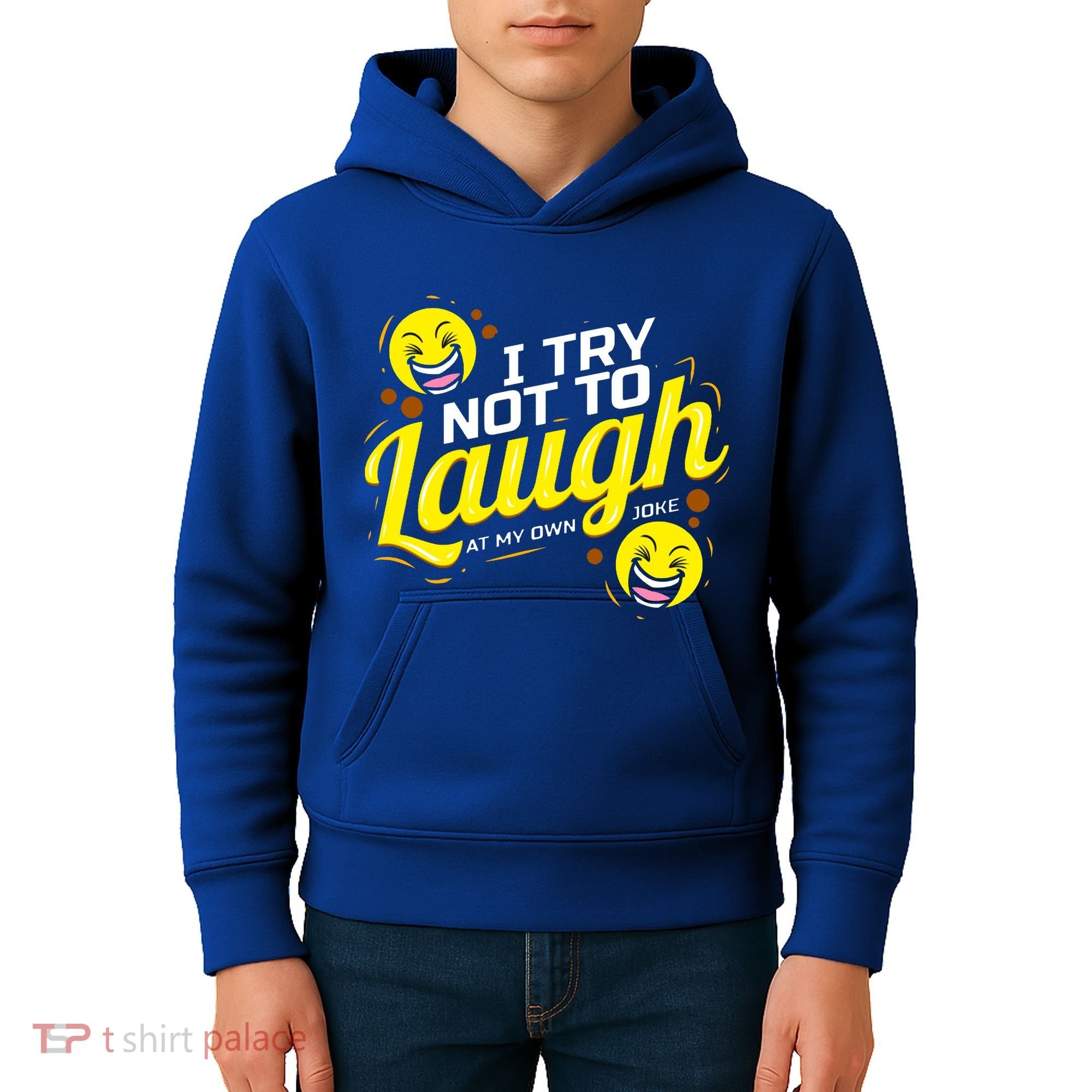 I Try Not To Laugh At My Own Jokes Funny Kids Hoodie