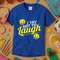 I Try Not To Laugh At My Own Jokes Funny Kids T-Shirt thumb 3
