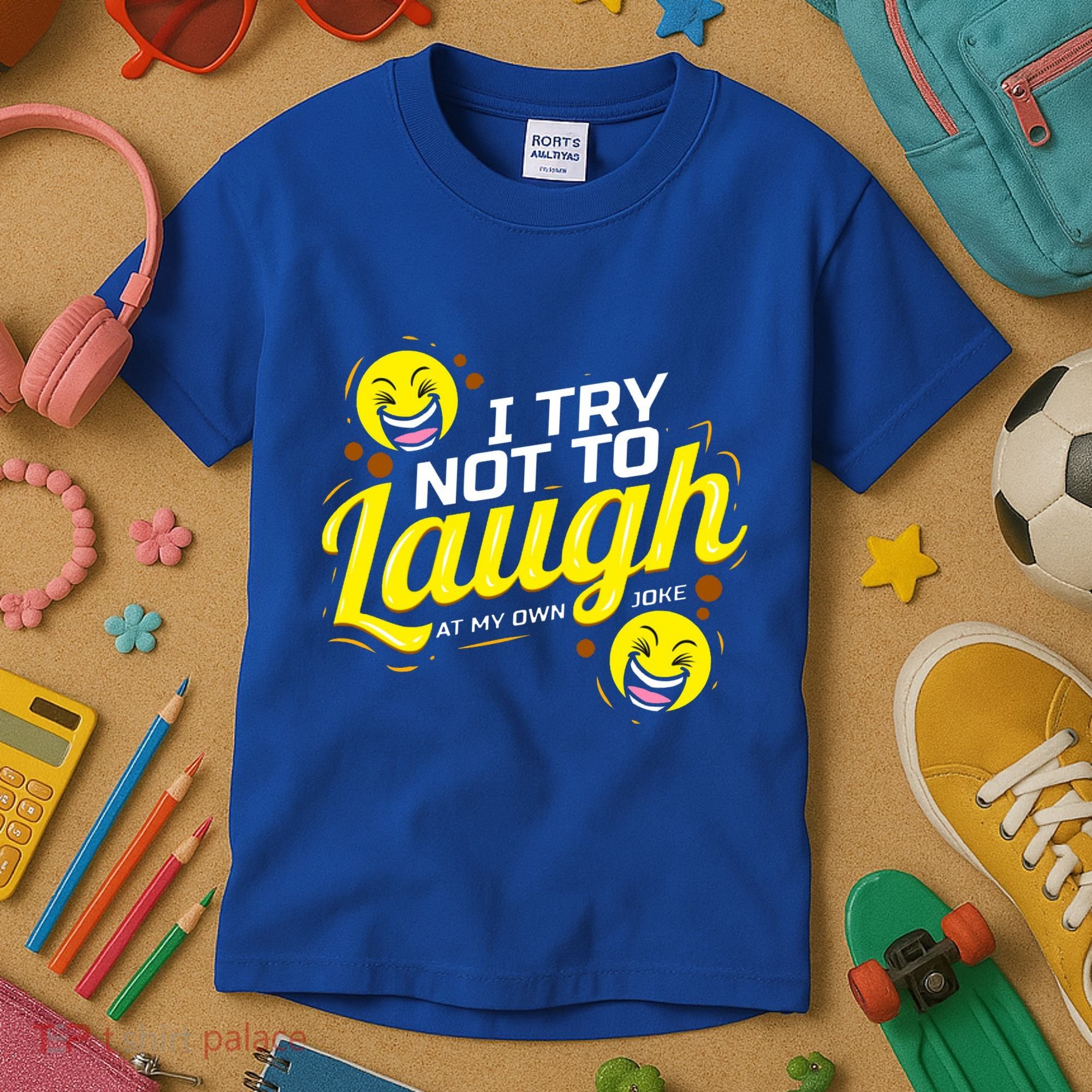 I Try Not To Laugh At My Own Jokes Funny Kids T-Shirt