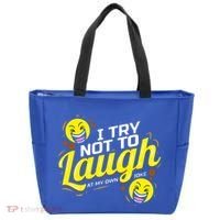 I Try Not To Laugh At My Own Jokes Funny Tote Bag thumb 0