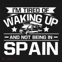 I'm Tired Of Waking Up And Not Being In Spain Happy Camper Gift Women's Hoodie thumb 2