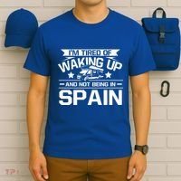 I'm Tired Of Waking Up And Not Being In Spain Happy Camper Gift T-Shirt thumb 6