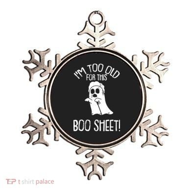 Im Too Old For This Boo Sheet Lazy Halloween Costume Ghost Ornament