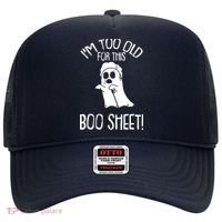 Im Too Old For This Boo Sheet Lazy Halloween Costume Ghost Hat thumb 0