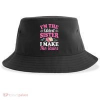 I'm the Oldest Sister I Make the Rules Siblings Sisters Sustainable Bucket Hat thumb 0