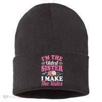 I'm the Oldest Sister I Make the Rules Siblings Sisters Sustainable Knit Beanie thumb 0