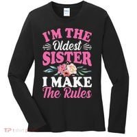 I'm the Oldest Sister I Make the Rules Siblings Sisters Women's Long Sleeve Shirt thumb 0