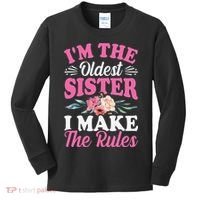 I'm the Oldest Sister I Make the Rules Siblings Sisters Kids Long Sleeve Shirt thumb 0