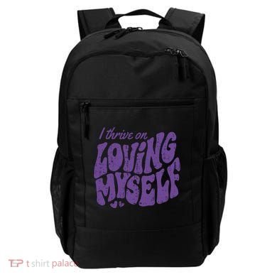 I Thrive On Loving Myself Retro Quote Backpack