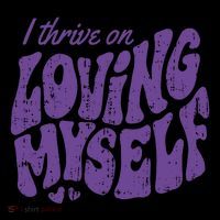I Thrive On Loving Myself Retro Quote Coaster thumb 2