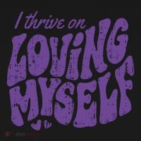 I Thrive On Loving Myself Retro Quote Tote Bag thumb 4