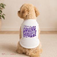I Thrive On Loving Myself Retro Quote Doggie Tank thumb 2