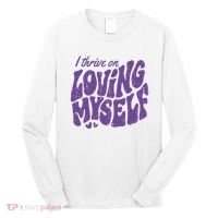 I Thrive On Loving Myself Retro Quote Long Sleeve Shirt thumb 0