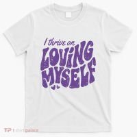 I Thrive On Loving Myself Retro Quote T-Shirt thumb 0