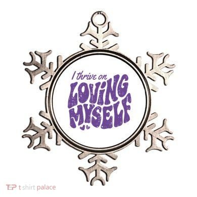 I Thrive On Loving Myself Retro Quote Ornament