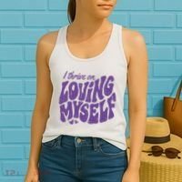I Thrive On Loving Myself Retro Quote Women's Tank Top thumb 2