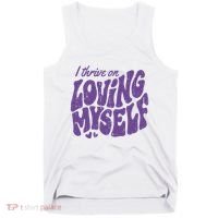 I Thrive On Loving Myself Retro Quote Tank Top thumb 0
