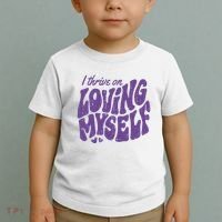 I Thrive On Loving Myself Retro Quote Toddler T-Shirt thumb 2