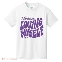 I Thrive On Loving Myself Retro Quote Kids T-Shirt thumb 0