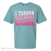 I Turned Out Okay Considering The Parenting Funny Parenting  Sueded Cloud Jersey T-Shirt thumb 0