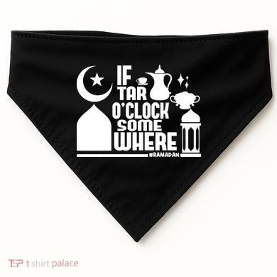 If Tar O Clock Somewhere Ramadan USA-Made Doggie Bandana