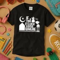 If Tar O Clock Somewhere Ramadan Kids T-Shirt thumb 3