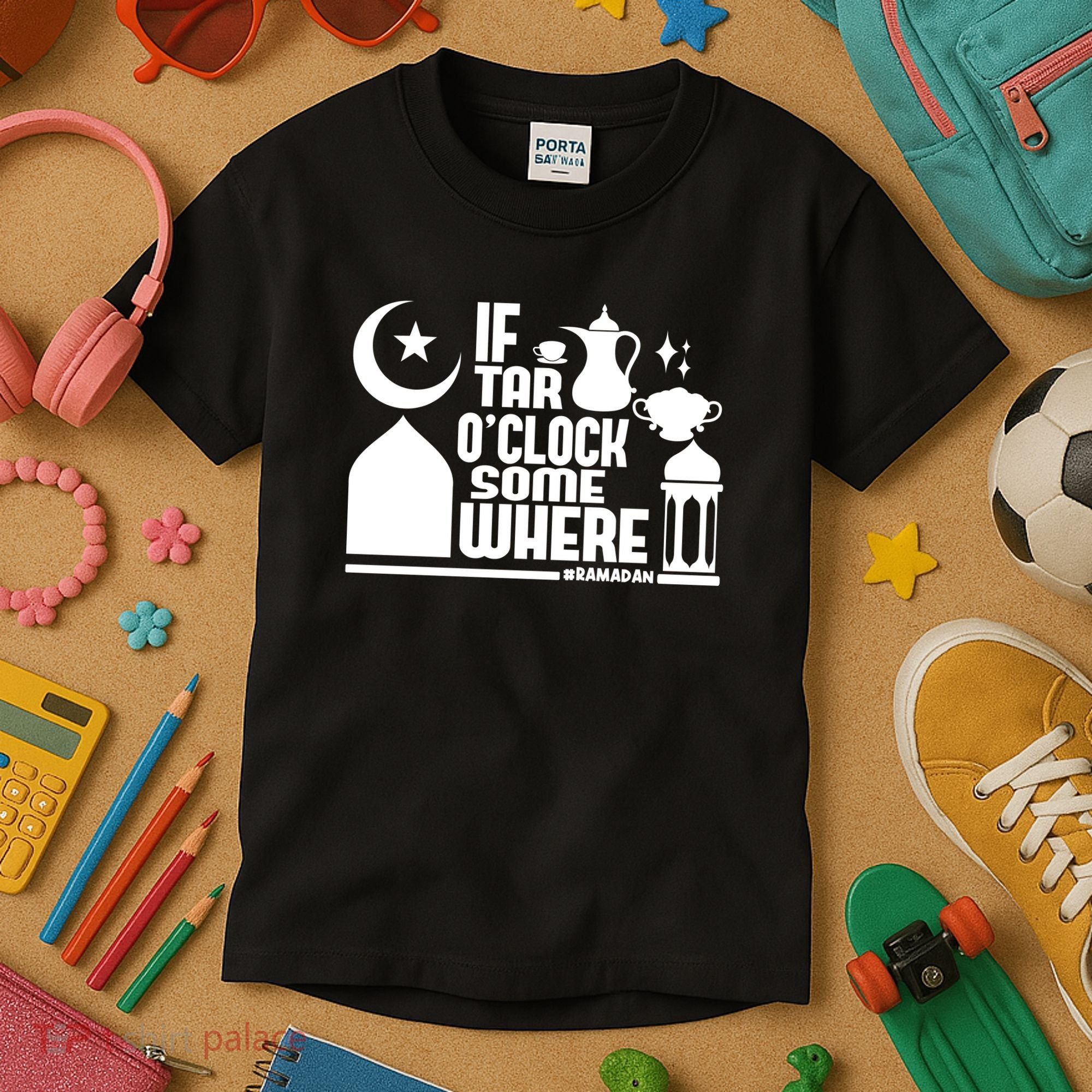 If Tar O Clock Somewhere Ramadan Kids T-Shirt