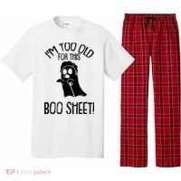 Im Too Old For This Boo Sheet Funny Halloween Pajama Set thumb 0