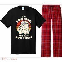 Im Too Old For This Boo Sheet Lazy Halloween Costume Ghost Pajama Set thumb 0