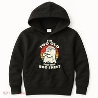 Im Too Old For This Boo Sheet Lazy Halloween Costume Ghost Kids Hoodie thumb 0